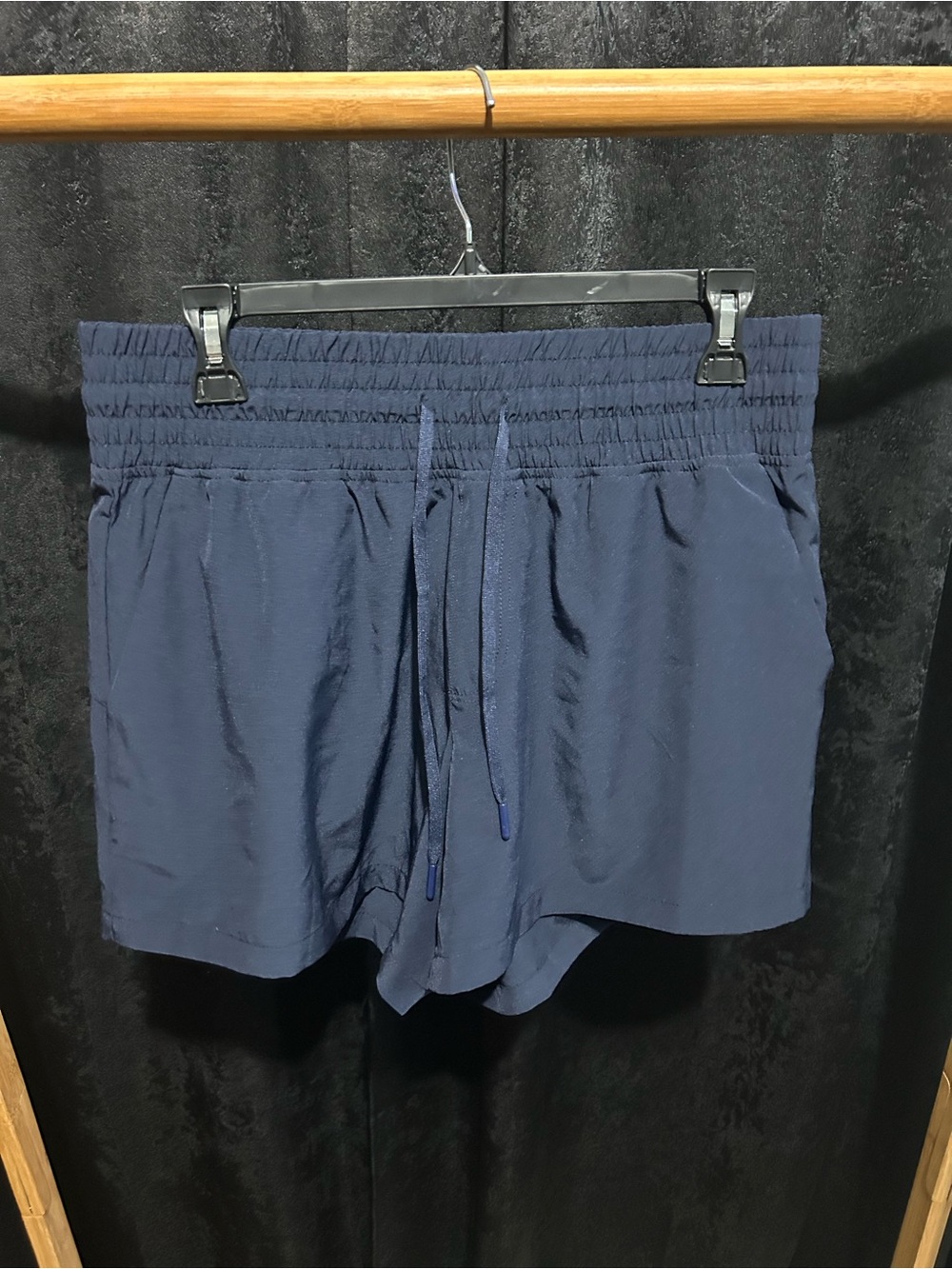 90 Degree By Reflex Women's Navy Elastic Waist Athletic Shorts